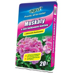 AGRO Substrát pro muškáty a jiné balkónové květiny 20l