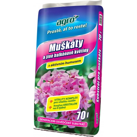 AGRO Substrát pro muškáty 70 l