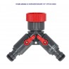 Dvojitá přípojka na vodovodní kohoutek 1/2"–3/4" 80N002