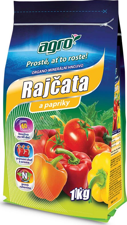 Agro organo-minerální hnojivo rajčata a papriky 1kg Hnojivo rajčata a papriky 000626